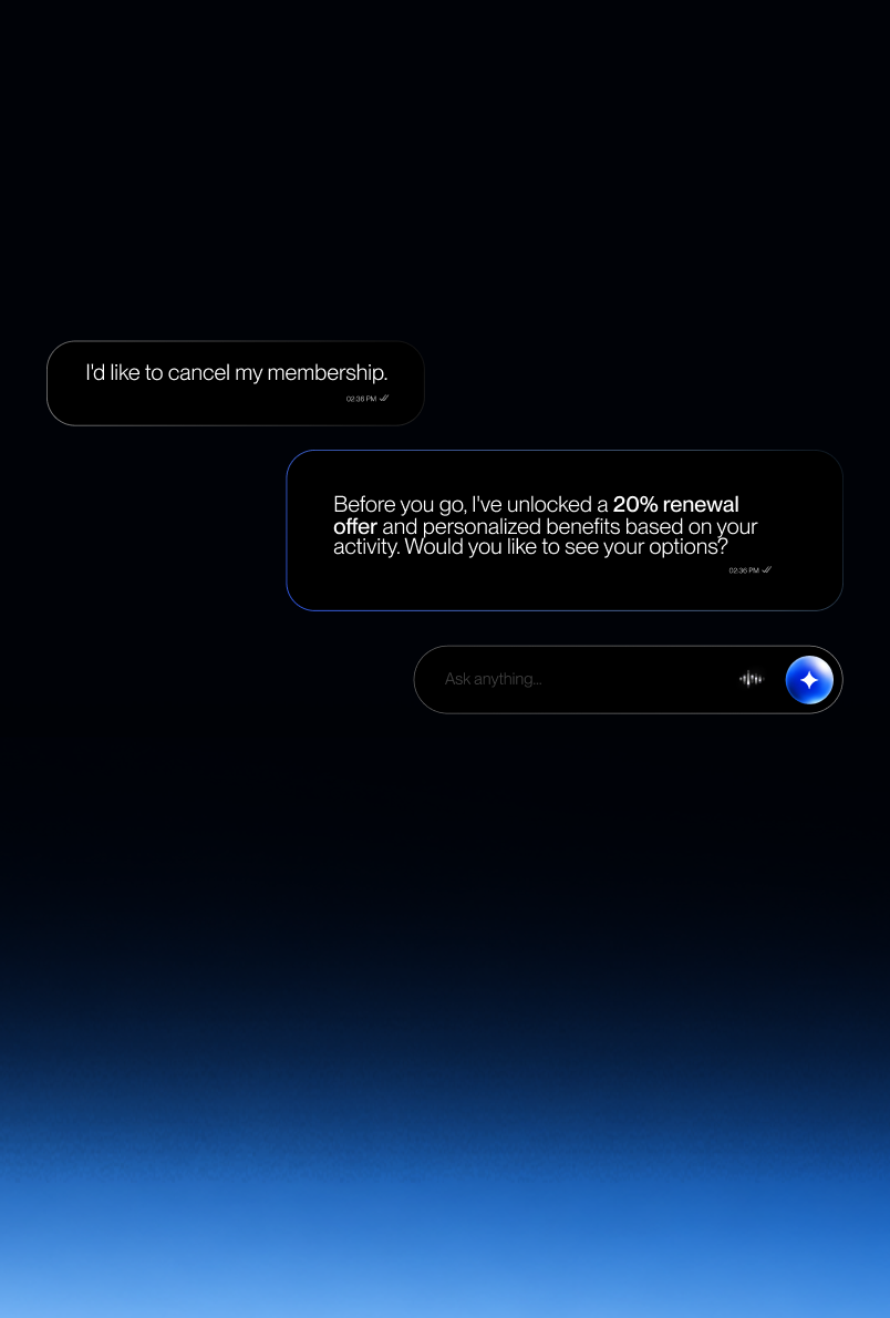 Digital AI customer interaction interface
