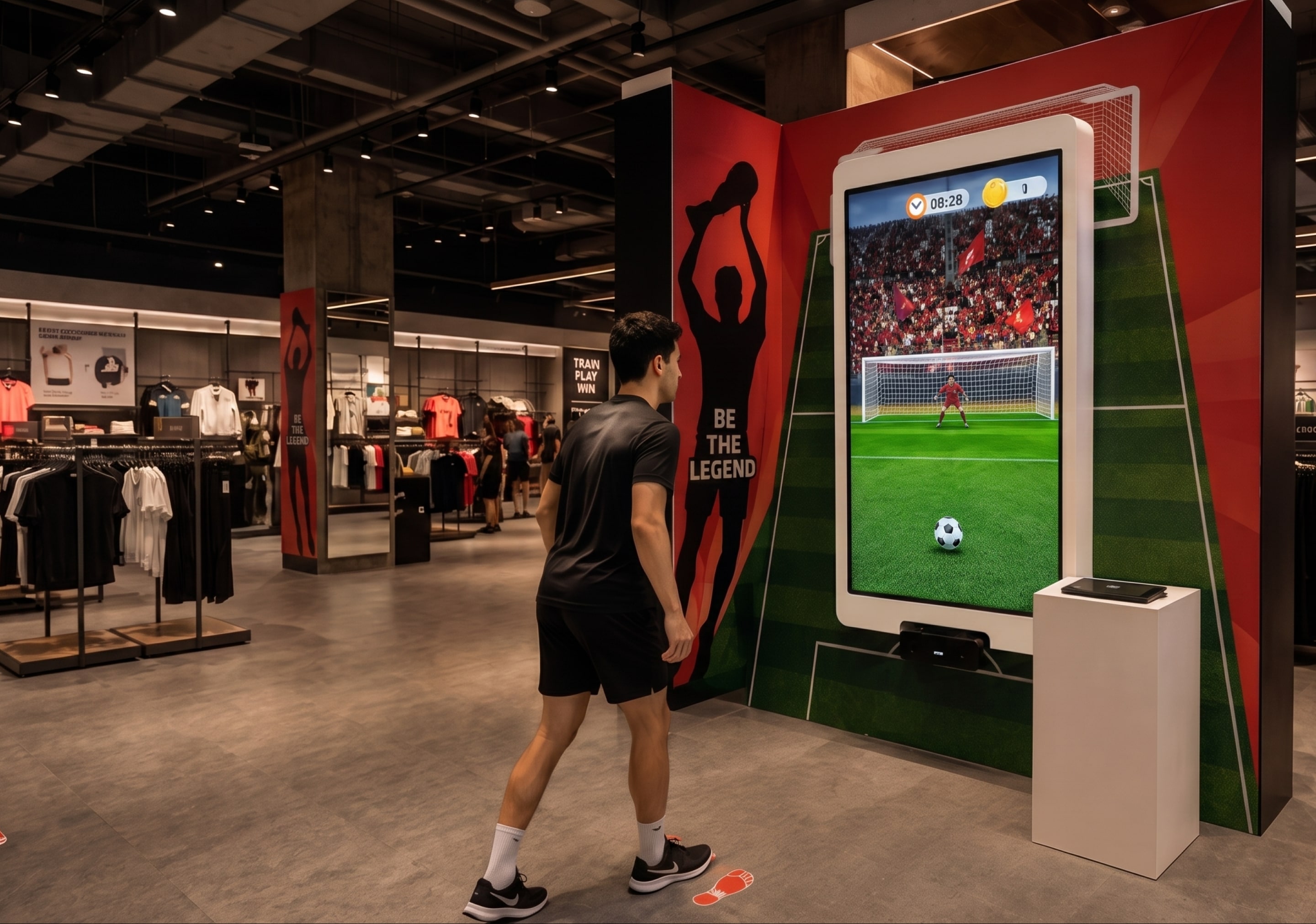 LiveX AI kiosk experience at a stadium